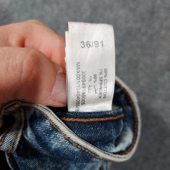 Nuon Jeans Mens W36 Blue Rodeo Crop Slim Fit Denim Acid Wash Stretch Modern - Picture 5 of 10